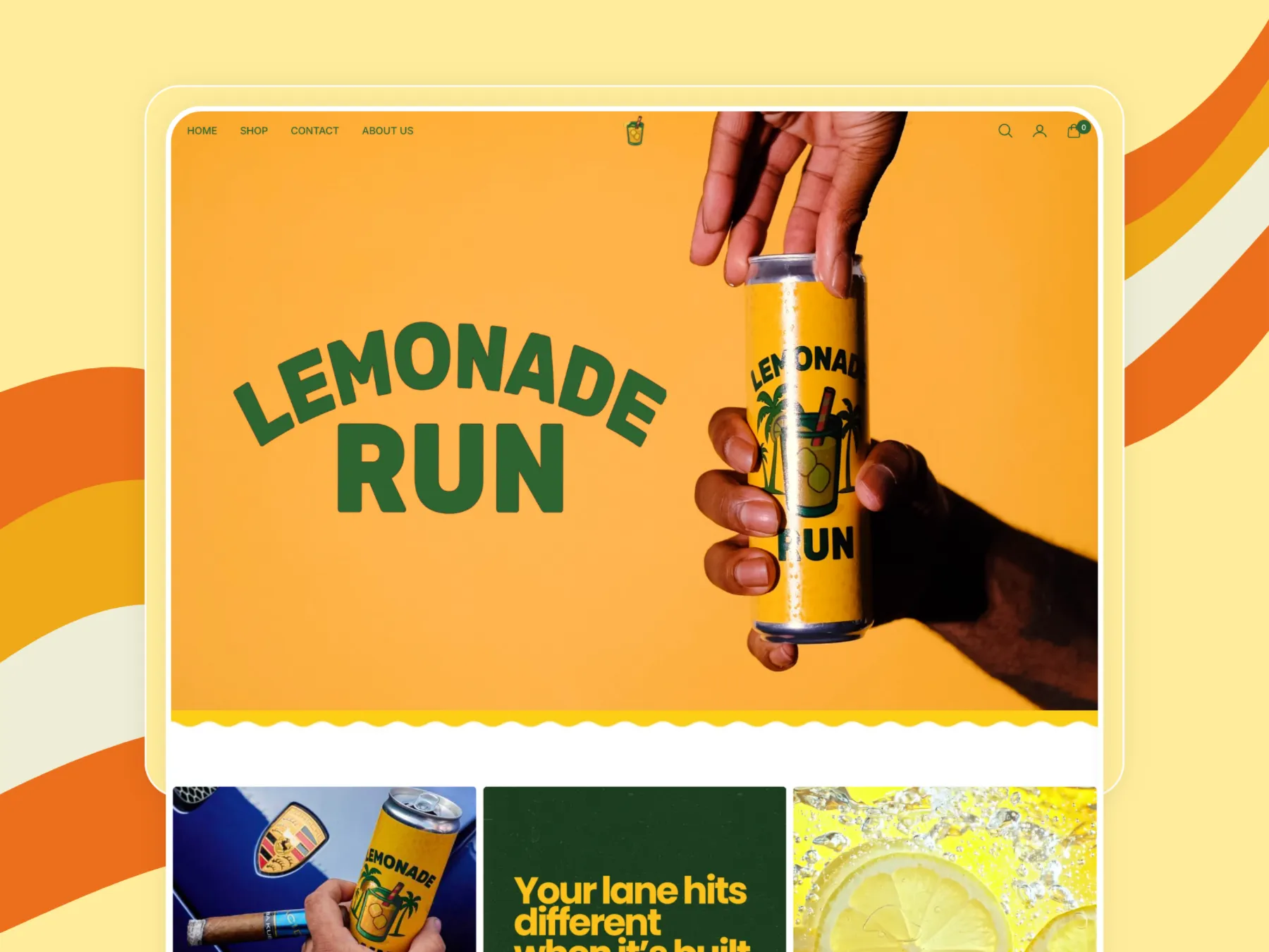 Lemonade Run store — homepage screenshot 1